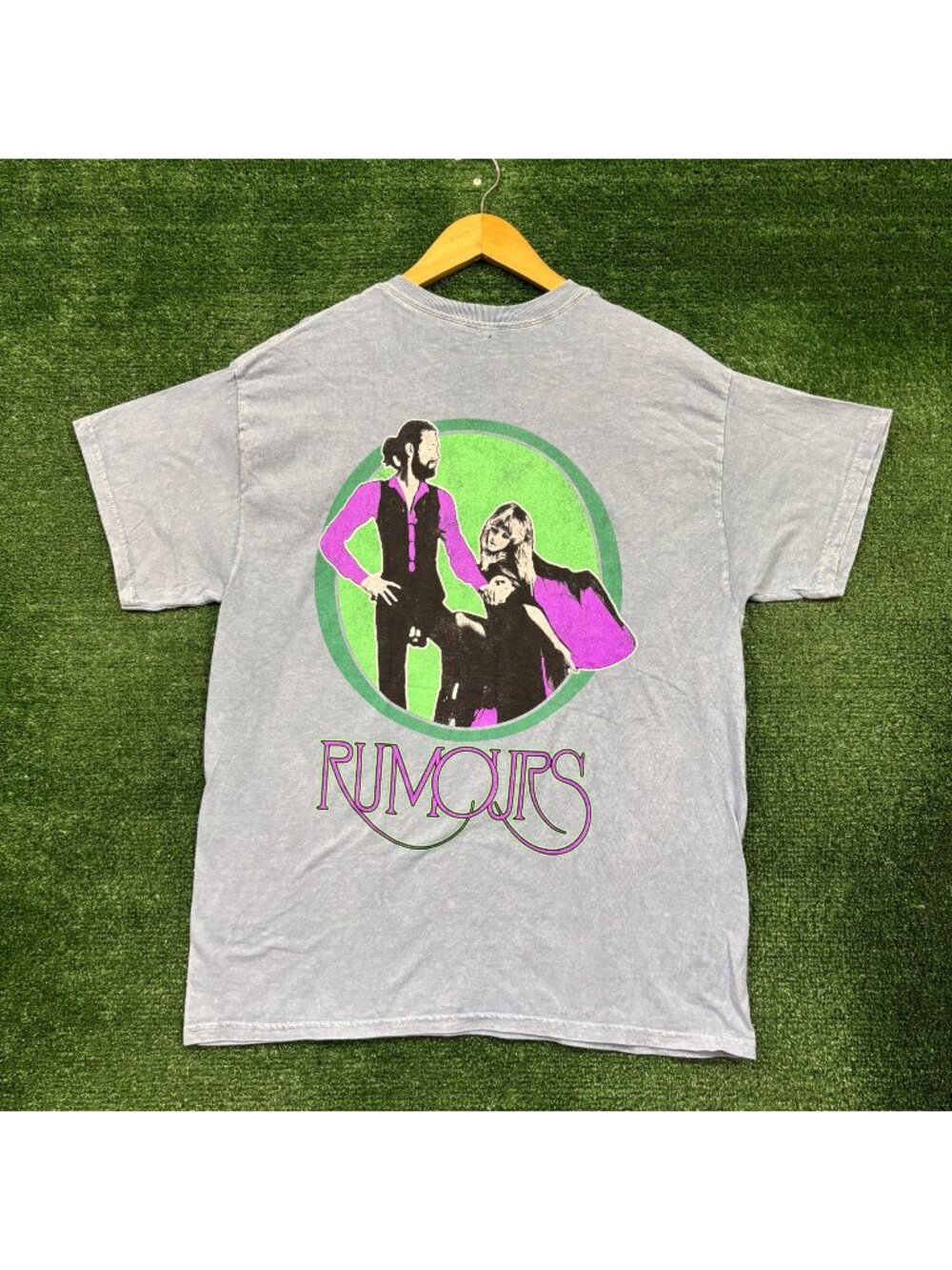 Fleetwood Mac Rumours Album Rock Band Mineral Wash T-Shirt Size Large